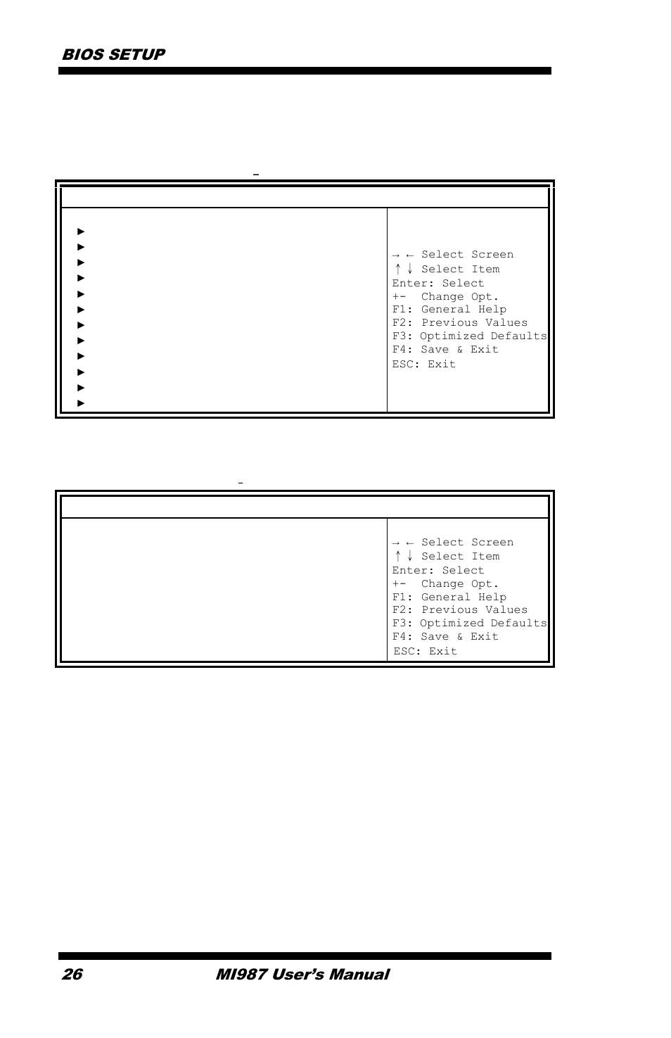 Advanced settings, Pci subsystem settings, Bios setup | Mi987 user’s manual | IBASE MI987 User Manual | Page 30 / 68
