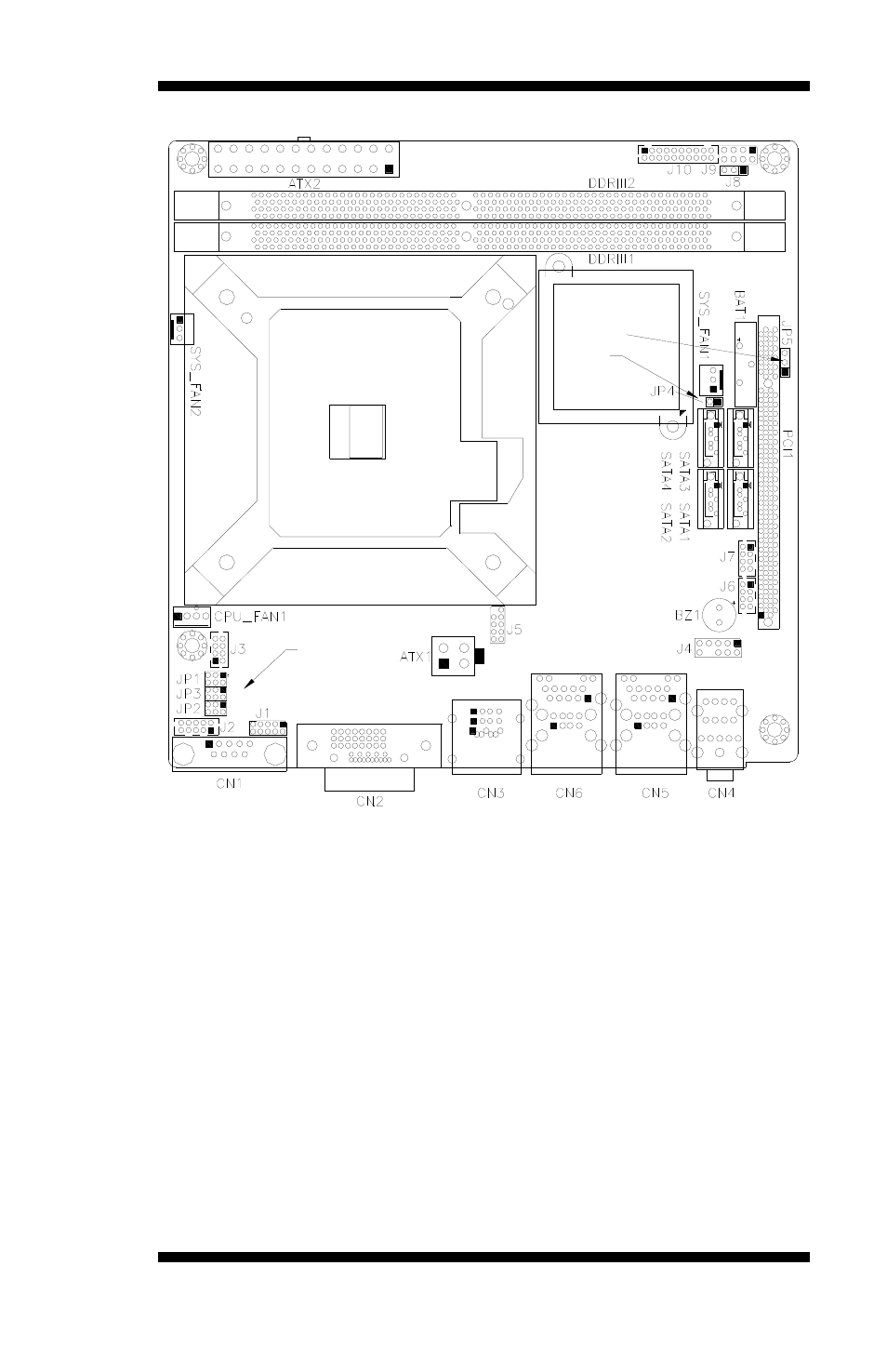 Jumper locations on mi950f/mi950af/mi950gf | IBASE MI950 User Manual | Page 13 / 68