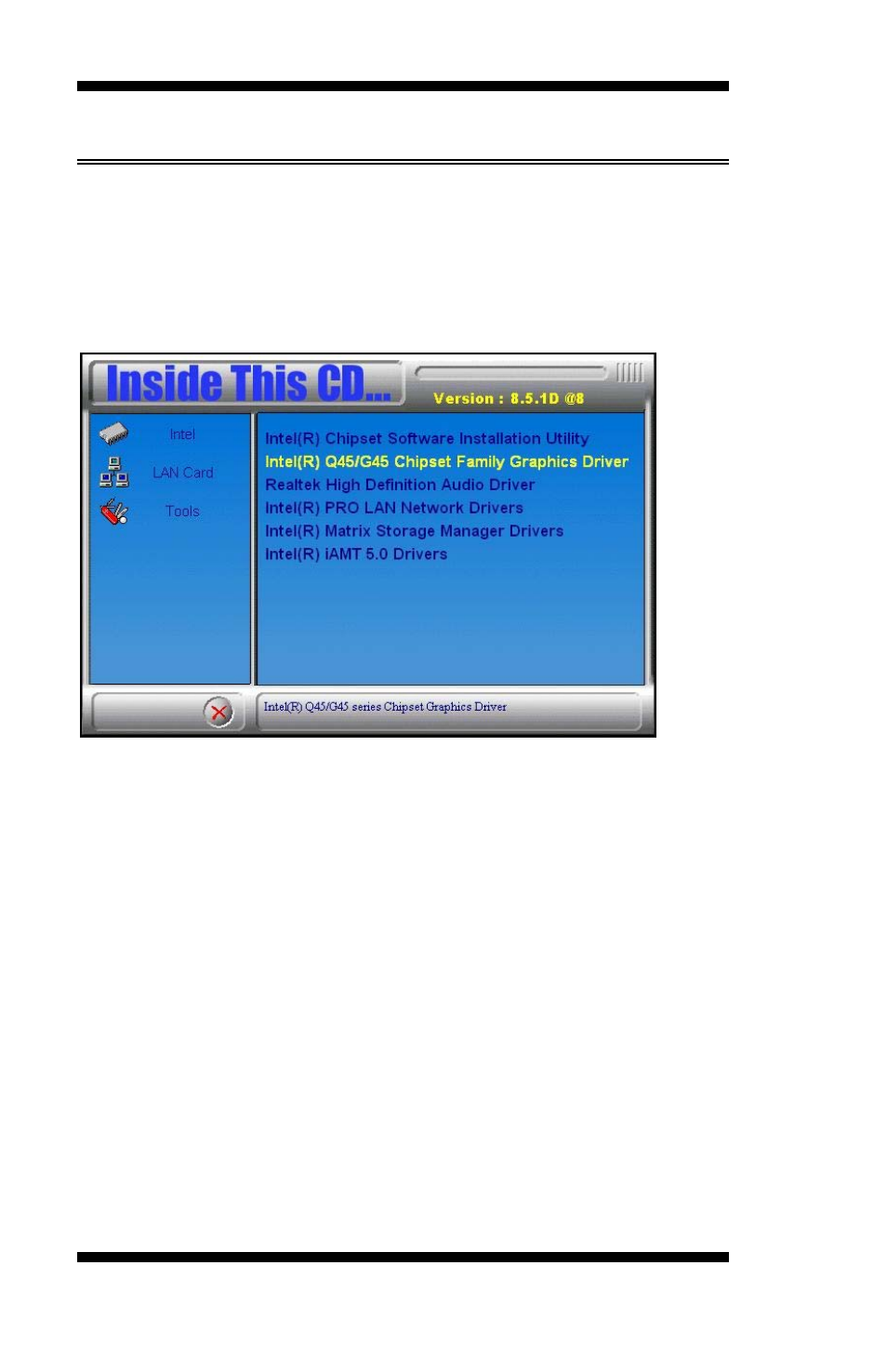 Intel graphics driver installation | IBASE MI950 User Manual | Page 48 / 68