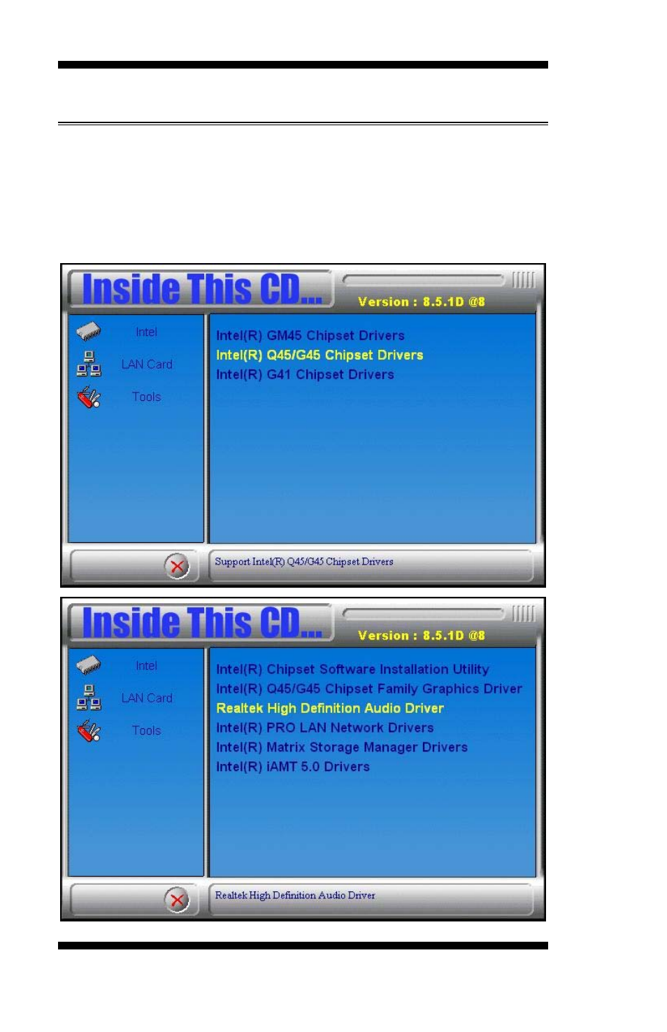 Realtek hd codec audio driver installation | IBASE MI950 User Manual | Page 50 / 68