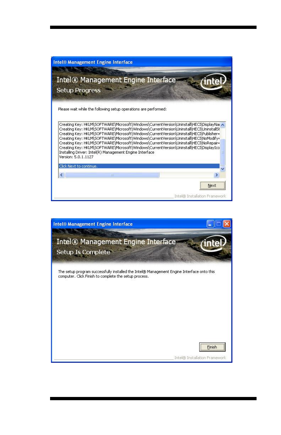 Setup is complete. click finish, Drivers installation | IBASE MI950 User Manual | Page 57 / 68