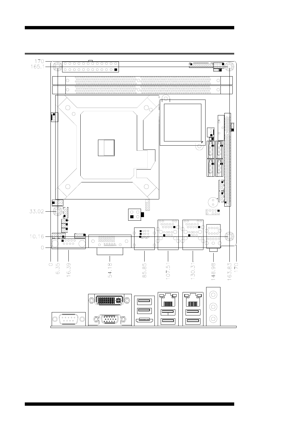 Board dimensions | IBASE MI950 User Manual | Page 8 / 68