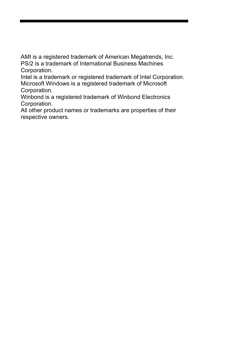Acknowledgments | IBASE MI941 User Manual | Page 2 / 64