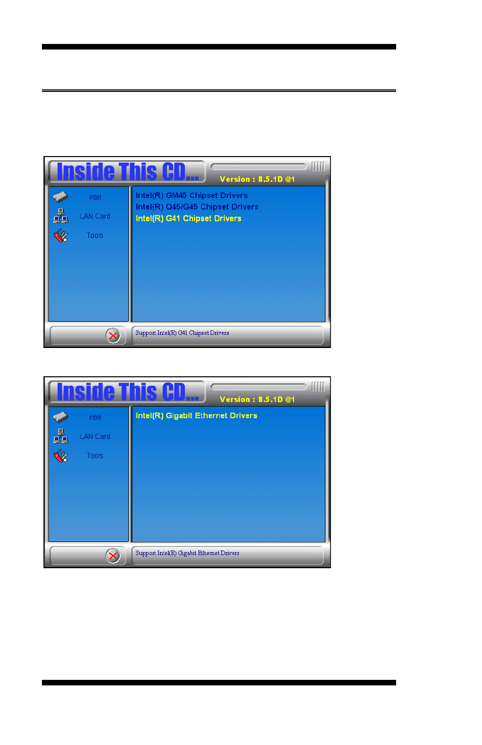 Intel pro lan network drivers installation | IBASE MI941 User Manual | Page 54 / 64