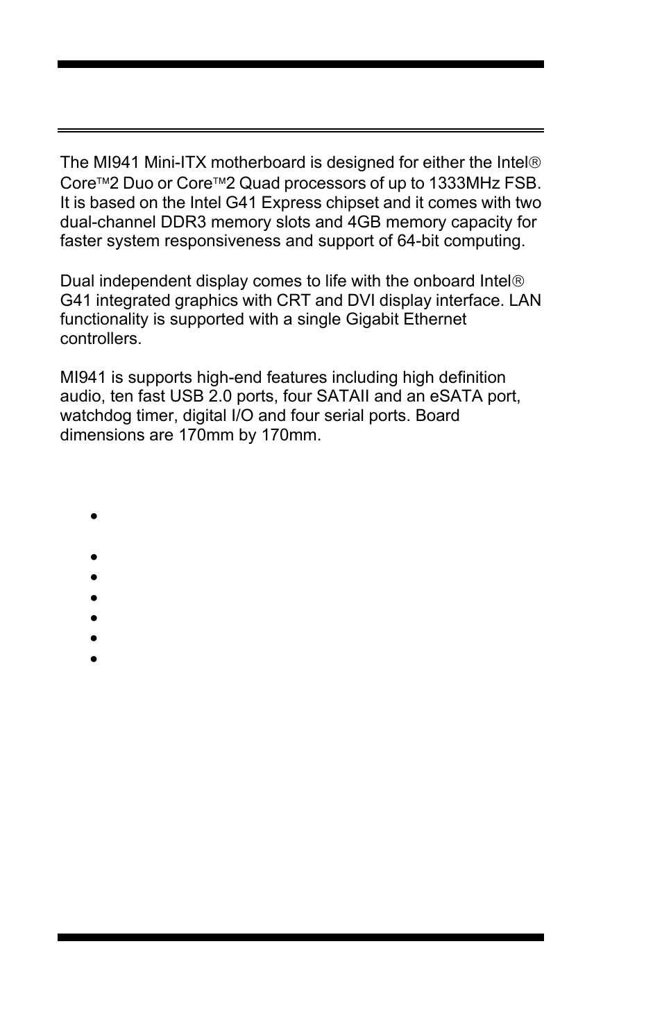 Product description | IBASE MI941 User Manual | Page 6 / 64