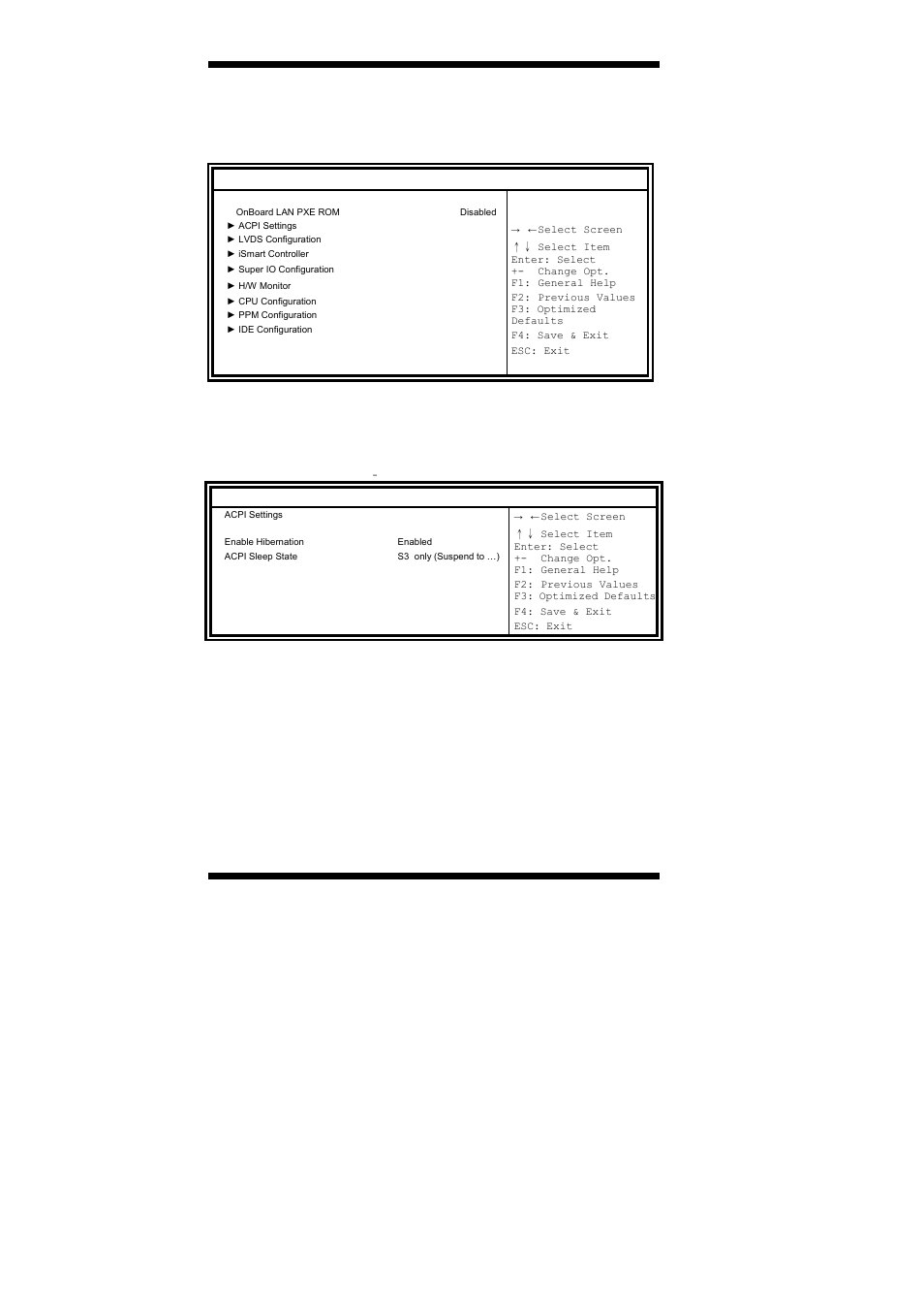 Advanced settings, Acpi settings, Bios setup | Mi805 user’s manual | IBASE MI805 User Manual | Page 36 / 60