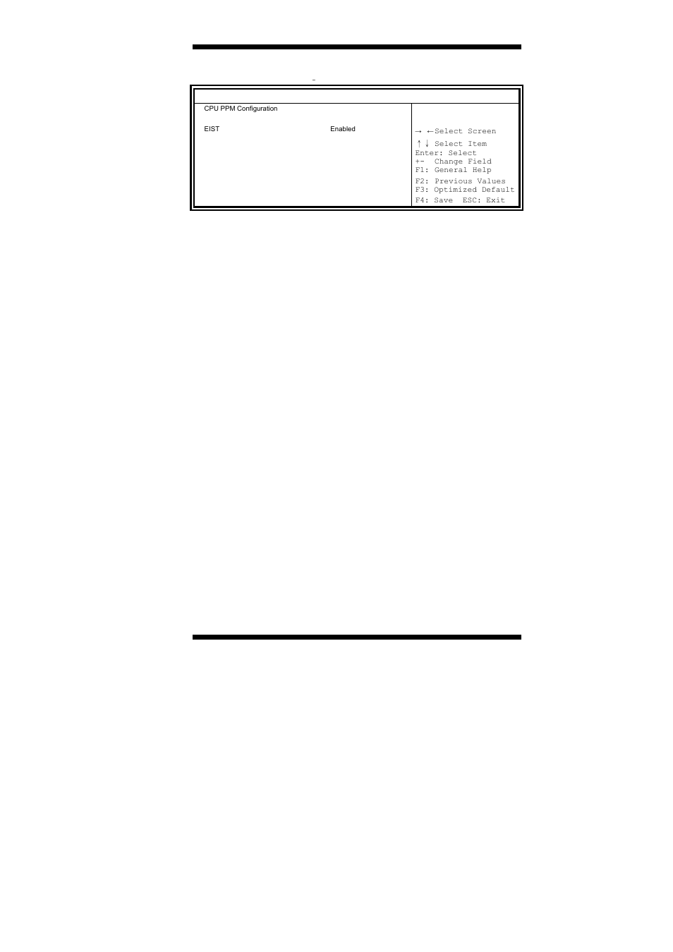 Cpu ppm configuration, Eist enable/disable intel speedstep | IBASE MI805 User Manual | Page 41 / 60