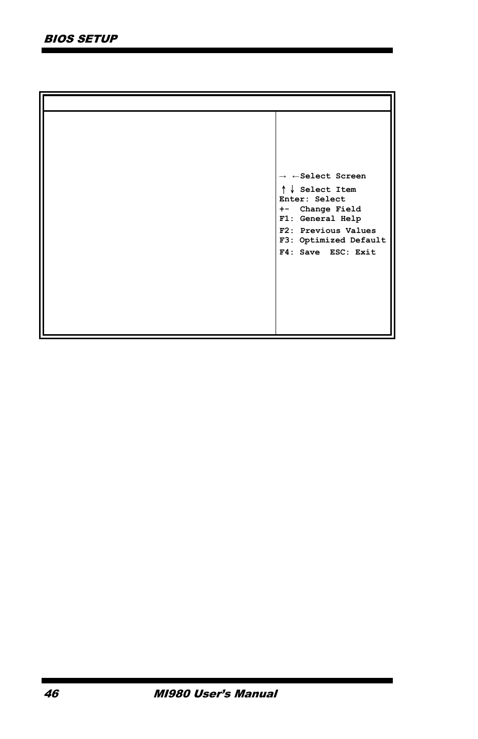 Graphics configuration, Bios setup, Mi980 user’s manual | Chipset | IBASE MI980 User Manual | Page 50 / 81