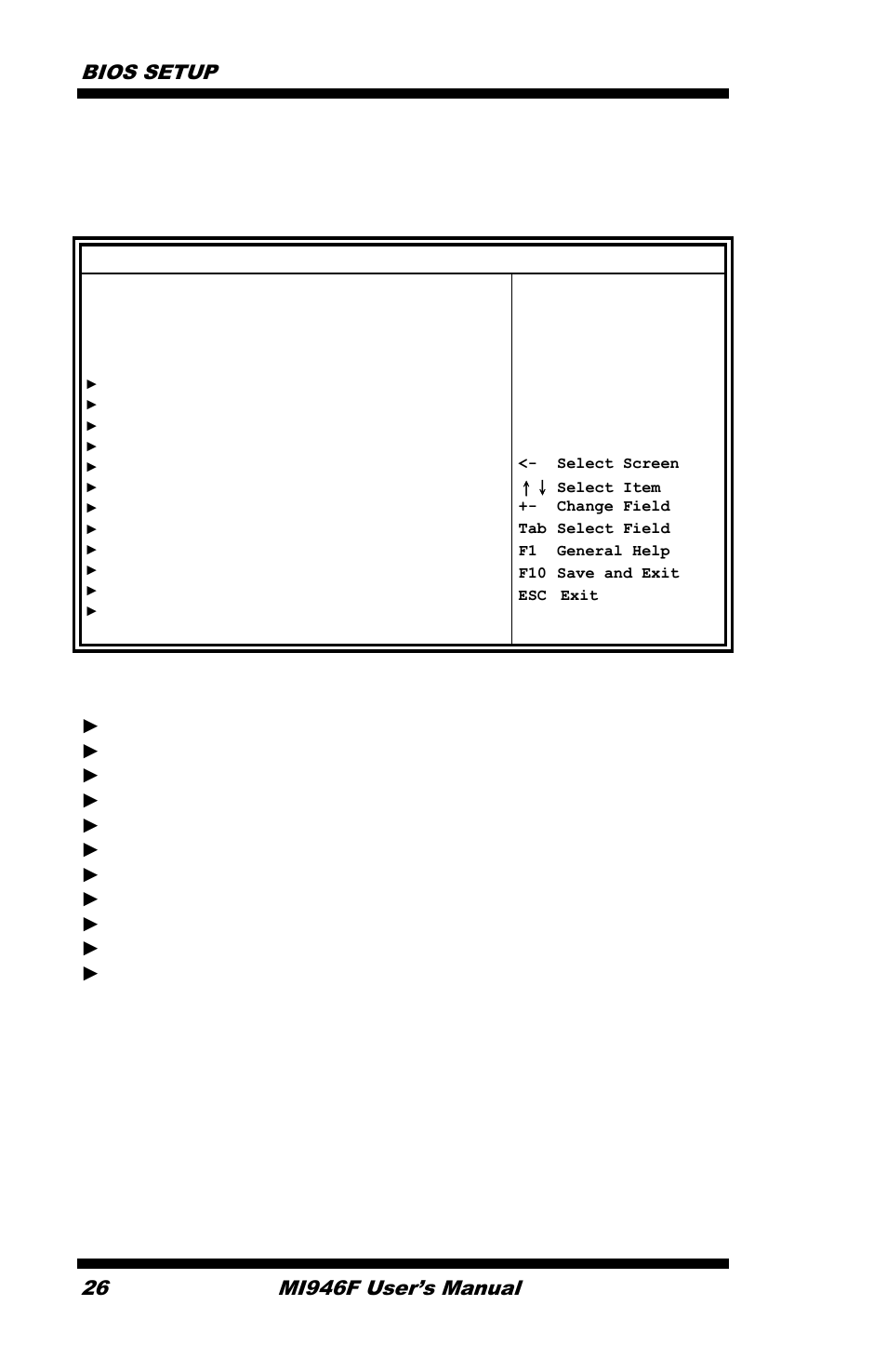 Advanced settings, Bios setup, Mi946f user’s manual | IBASE MI946 User Manual | Page 30 / 78