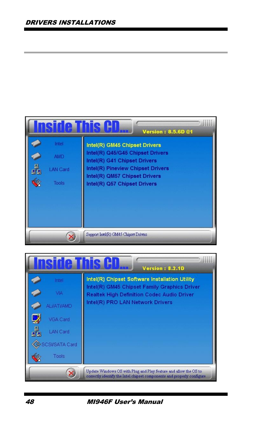 Intel chipset software installation utility | IBASE MI946 User Manual | Page 52 / 78