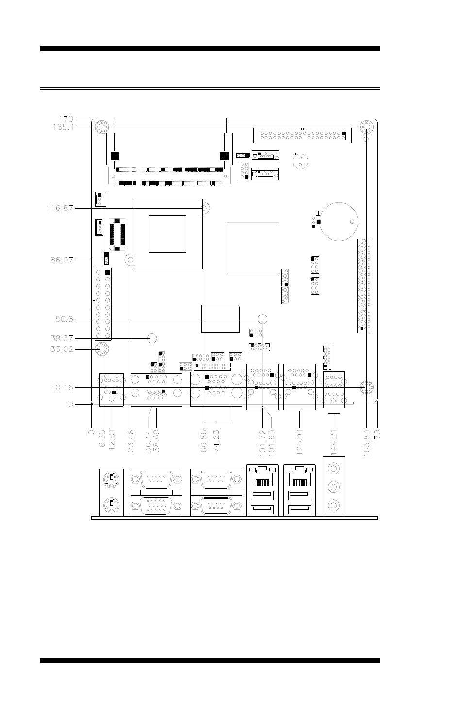 Board dimensions | IBASE MI889 User Manual | Page 8 / 66