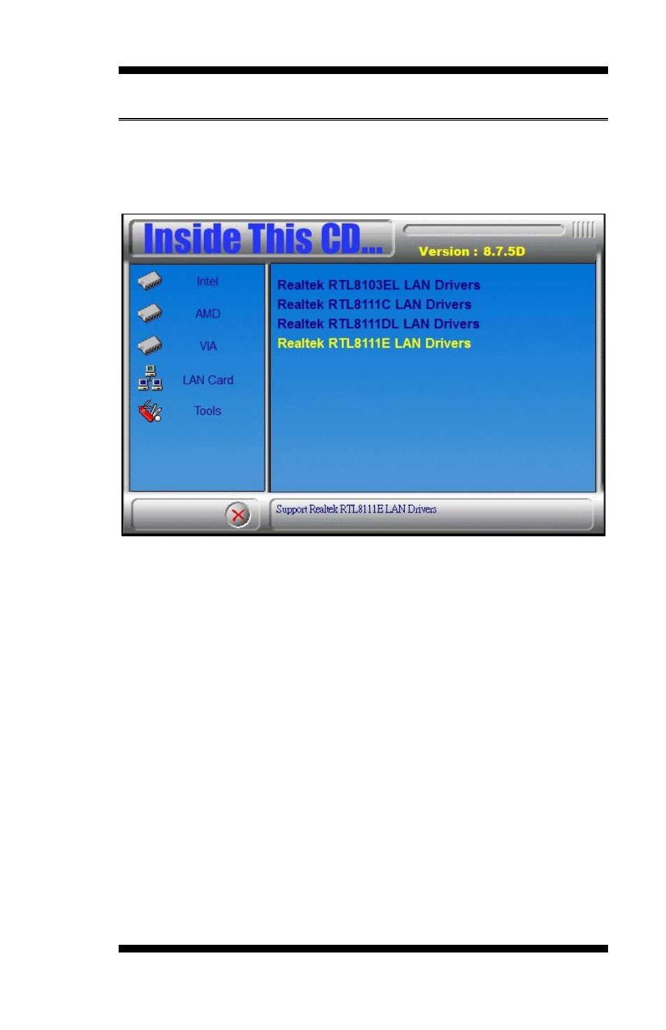 Lan drivers installation | IBASE MI802 User Manual | Page 49 / 62
