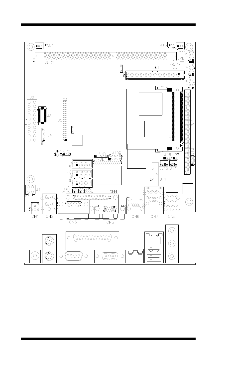 Connector locations on mb500, Connectors on mb500 | IBASE MB500 User Manual | Page 16 / 56