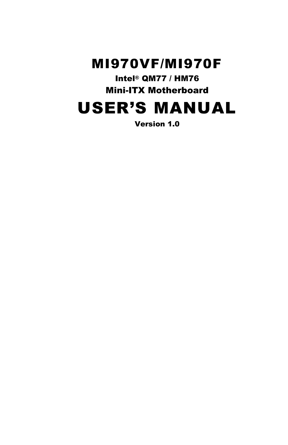 IBASE MI970 User Manual | 76 pages