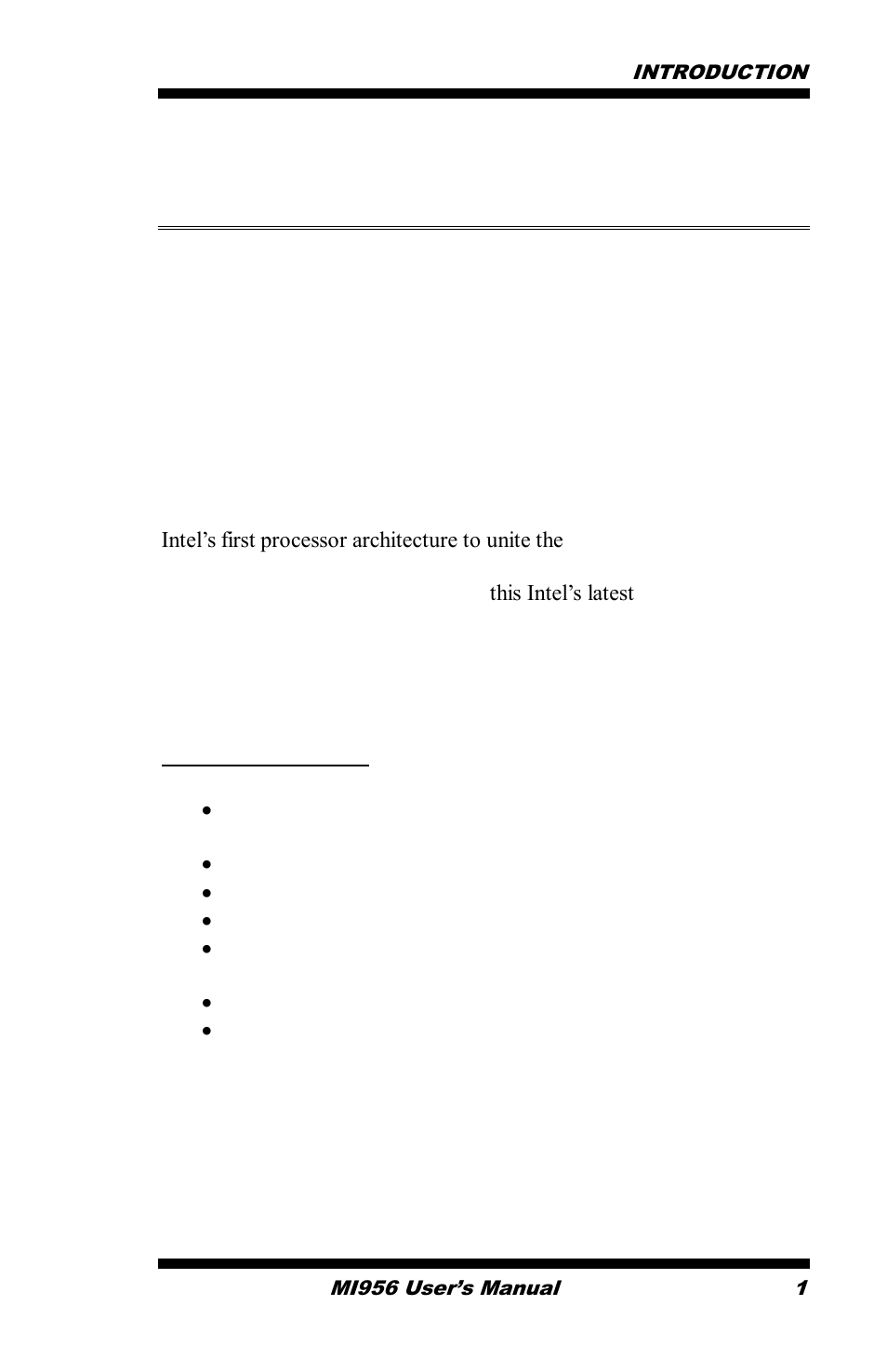 Introduction, Product description | IBASE MI956 User Manual | Page 5 / 76