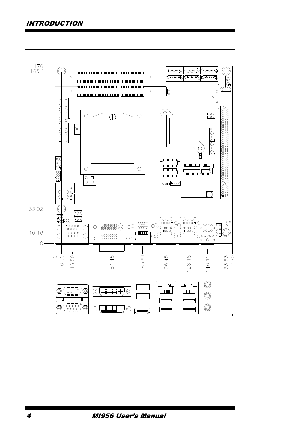 Board dimensions | IBASE MI956 User Manual | Page 8 / 76