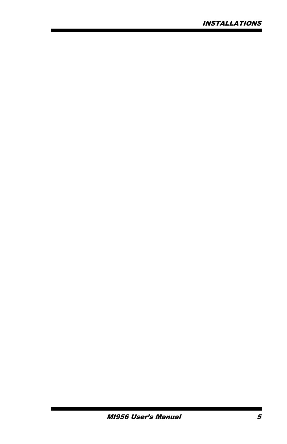 Installations | IBASE MI956 User Manual | Page 9 / 76