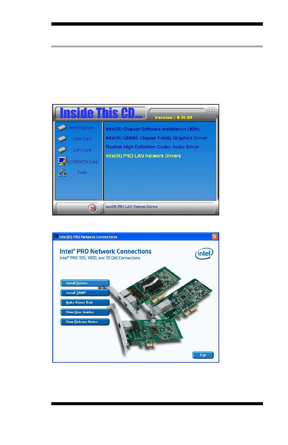 Lan drivers installation, Click install base software to continue | IBASE MI912 User Manual | Page 59 / 68