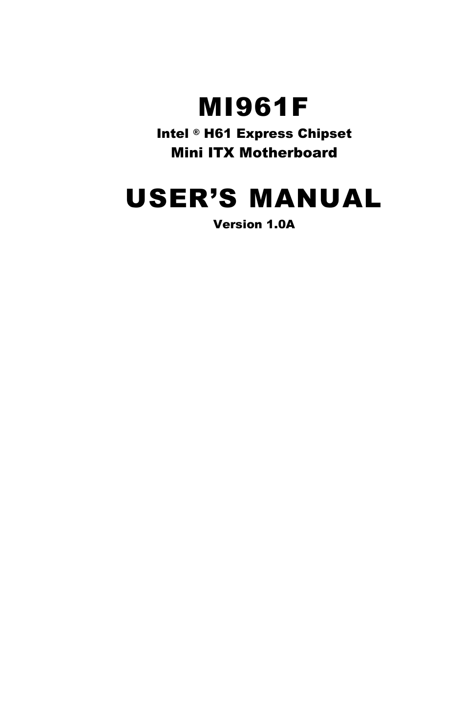 IBASE MI961 User Manual | 64 pages