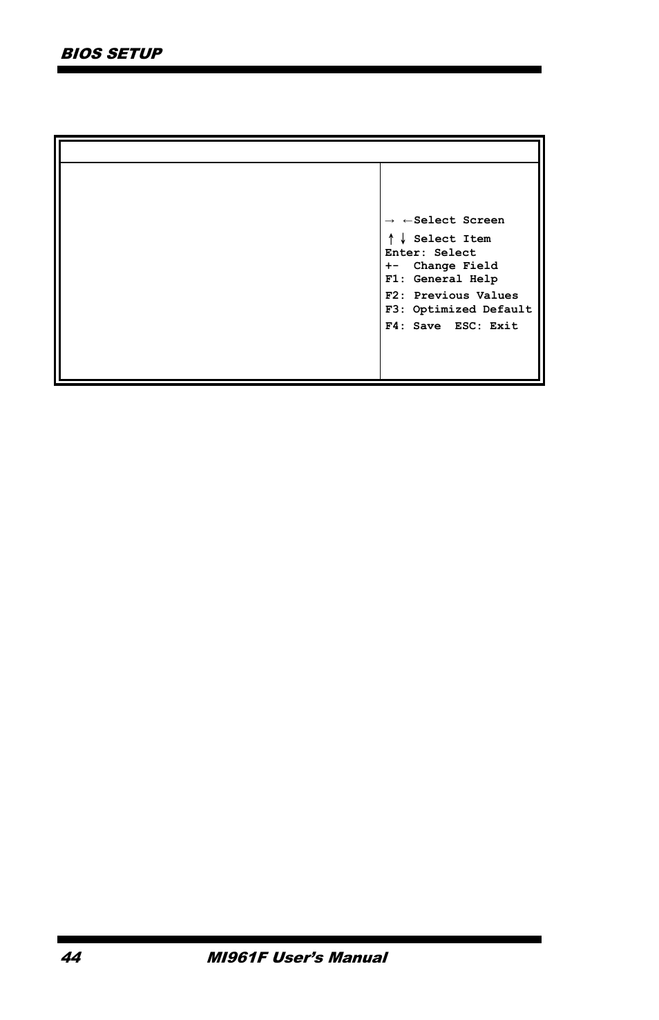 Save & exit settings, Bios setup, Mi961f user’s manual | IBASE MI961 User Manual | Page 48 / 64