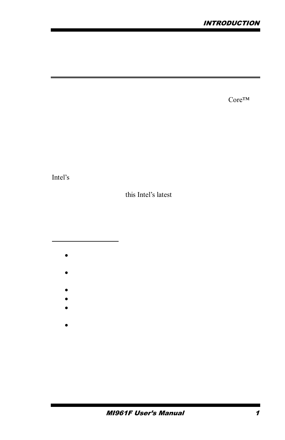Introduction, Product description | IBASE MI961 User Manual | Page 5 / 64