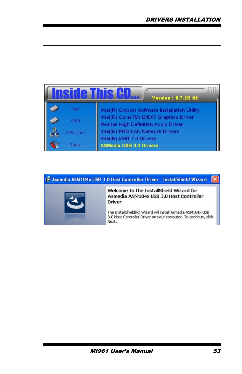 Asmedia usb 3.0 drivers | IBASE MI961 User Manual | Page 57 / 64