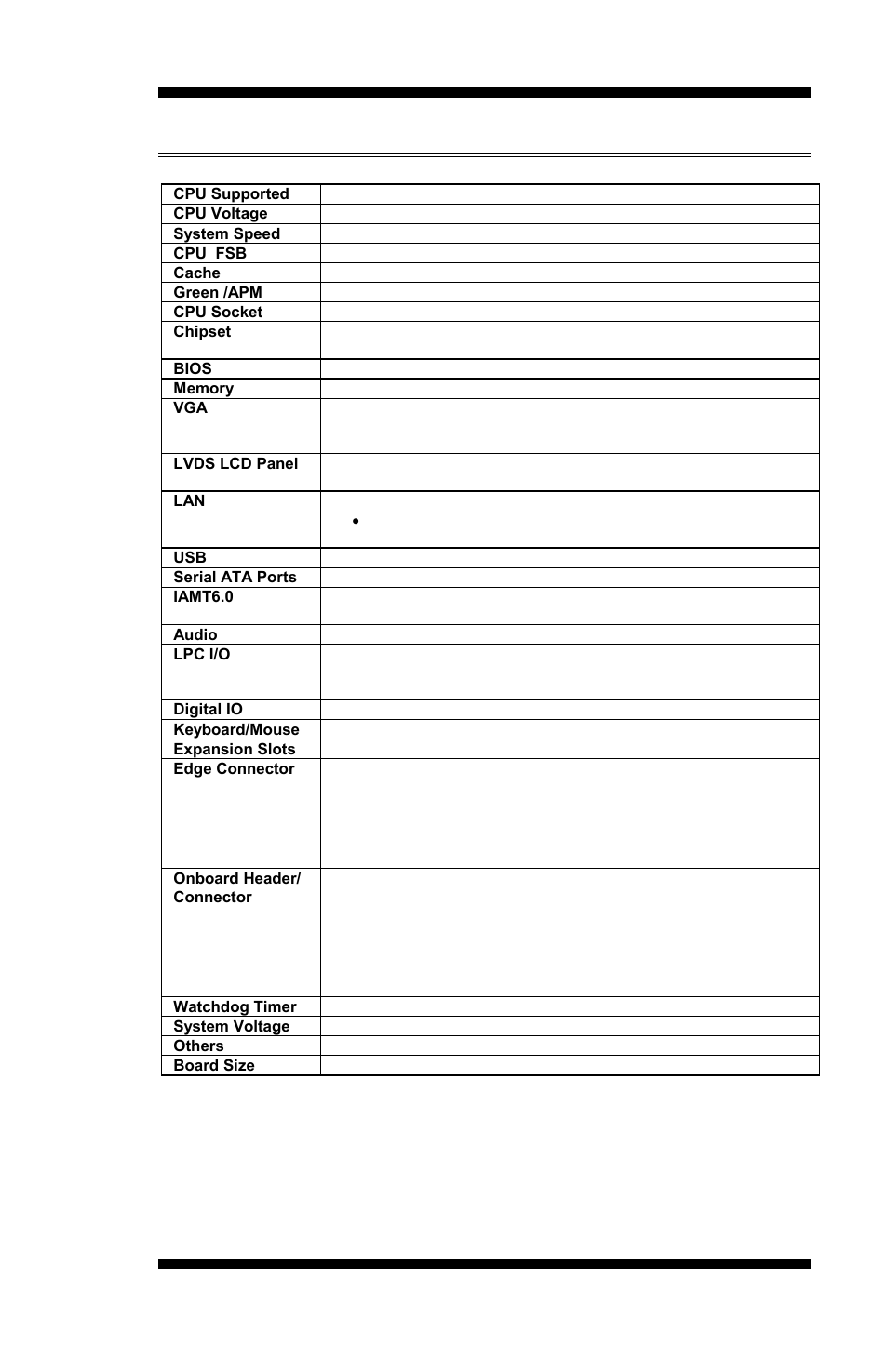 Mi953 specifications, Introduction mi953 user’s manual 3 | IBASE MI953 User Manual | Page 7 / 66
