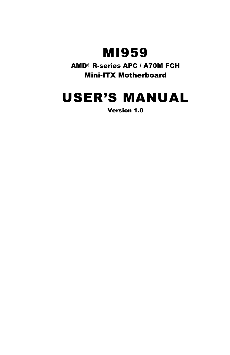 IBASE MI959 User Manual | 52 pages