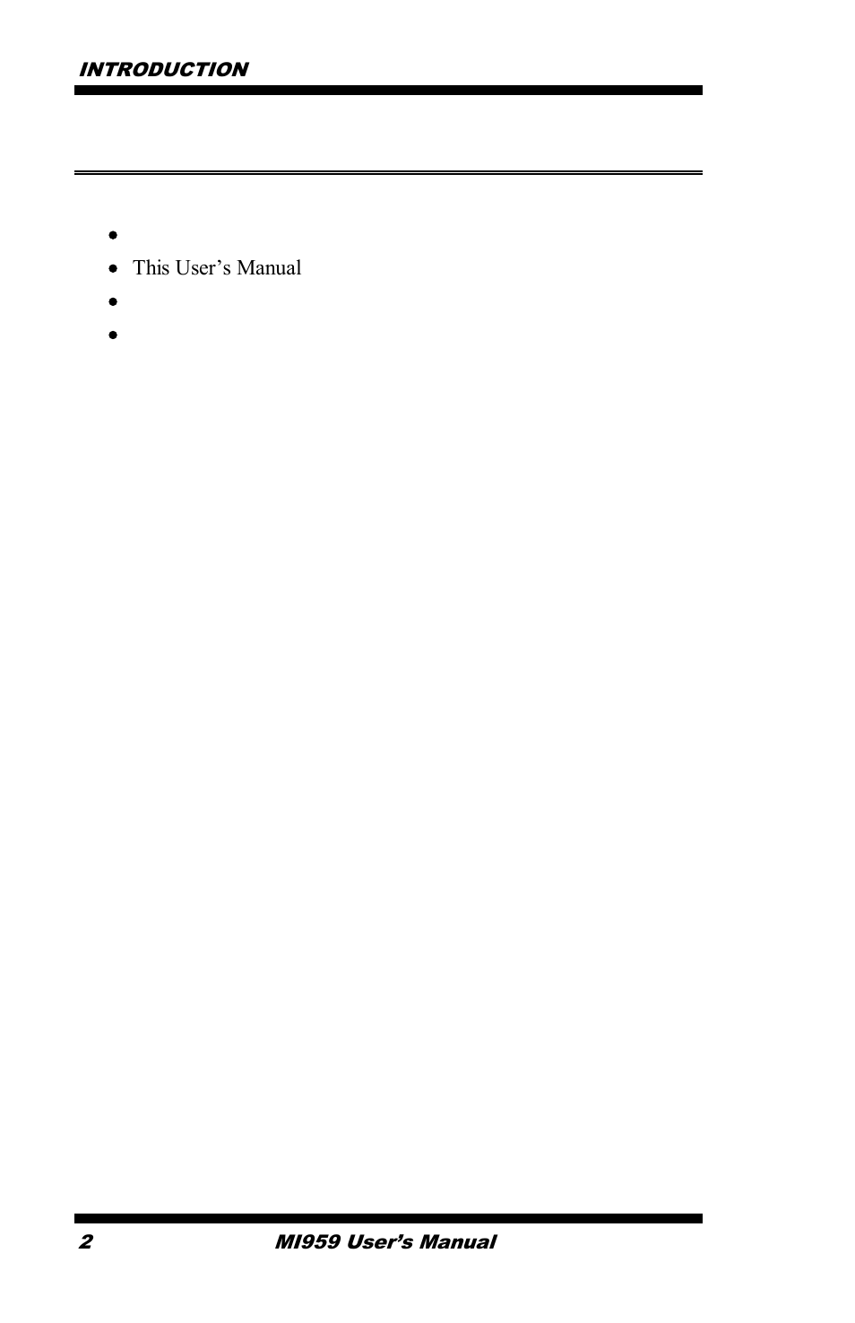 Checklist | IBASE MI959 User Manual | Page 6 / 52