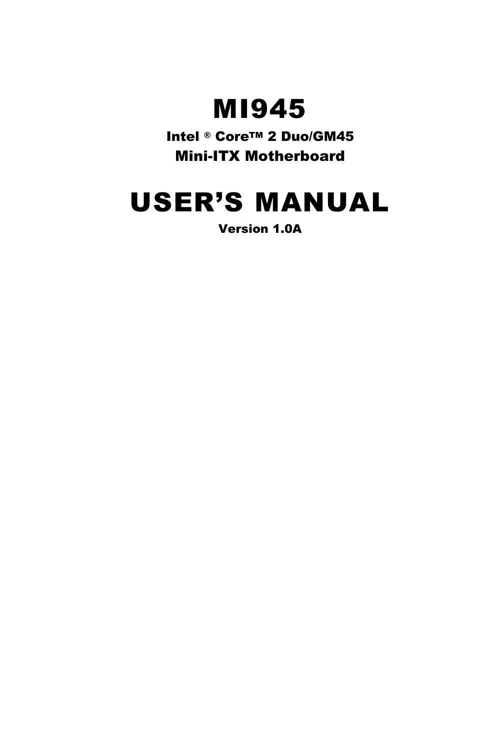 IBASE MI945 User Manual | 64 pages