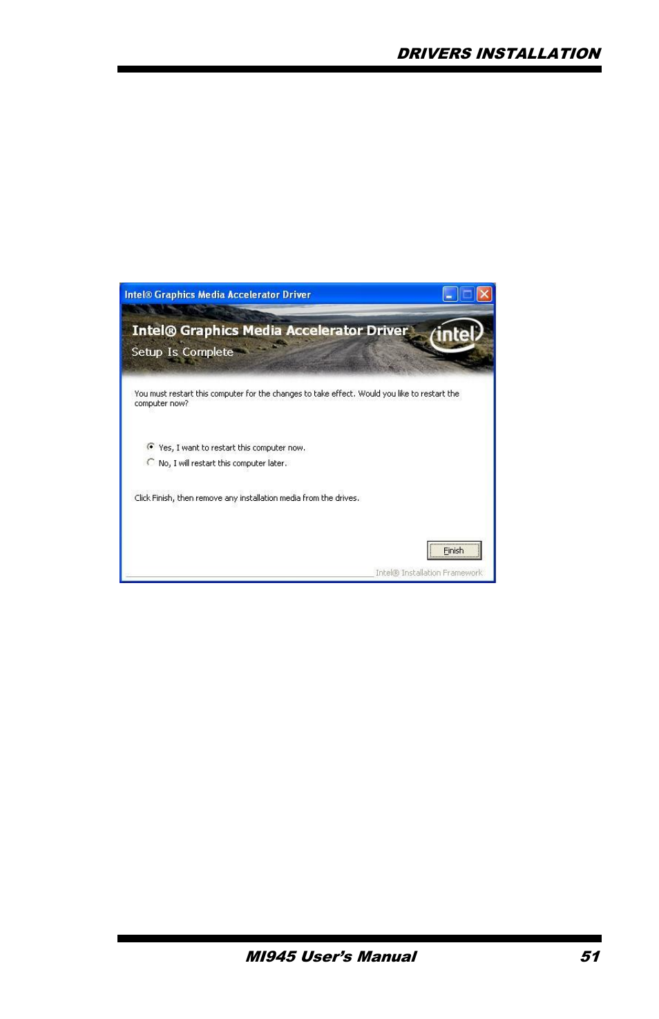 On setup progress screen, click next to continue | IBASE MI945 User Manual | Page 55 / 64