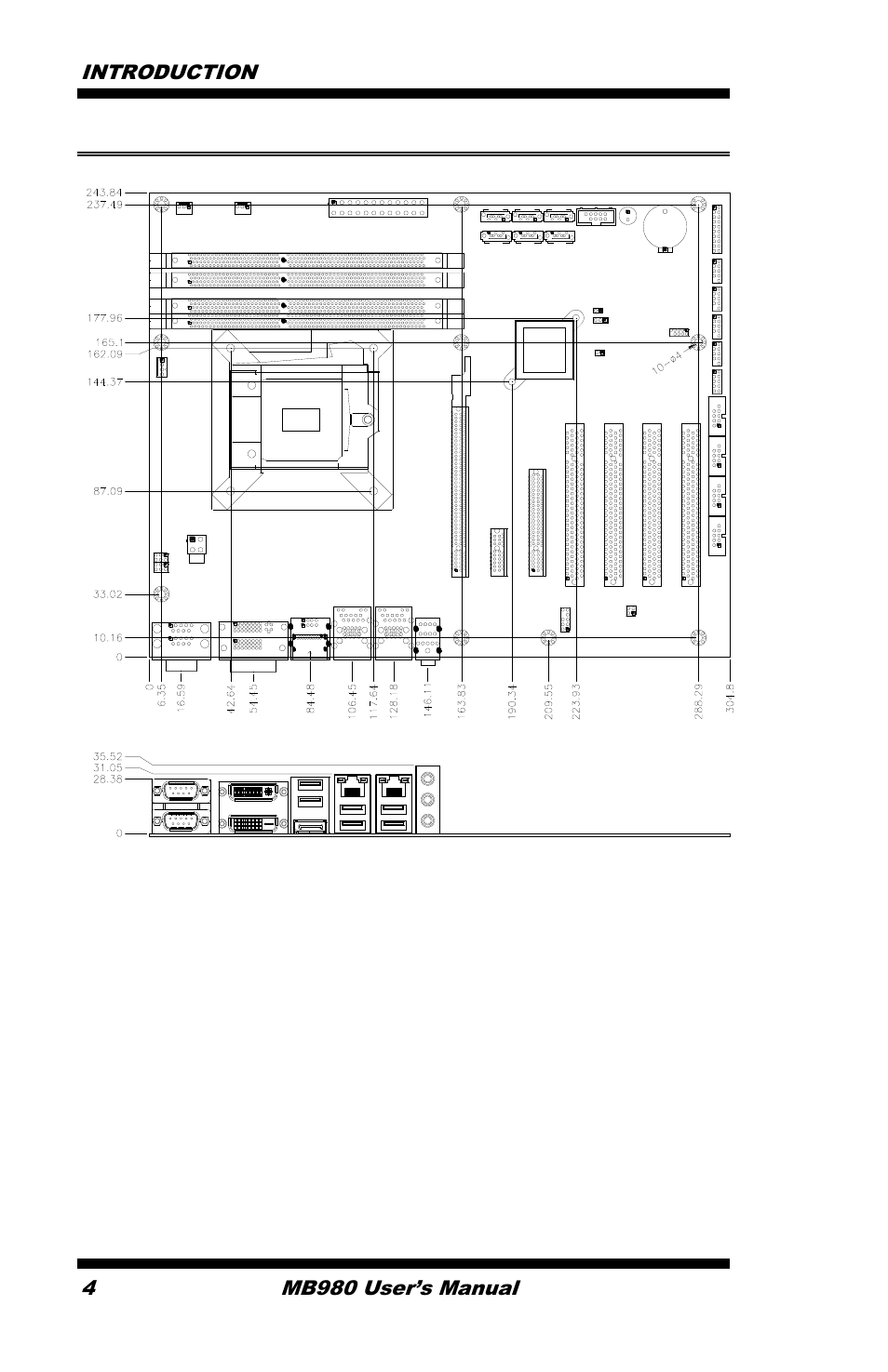 Board dimensions | IBASE MB980 User Manual | Page 8 / 80