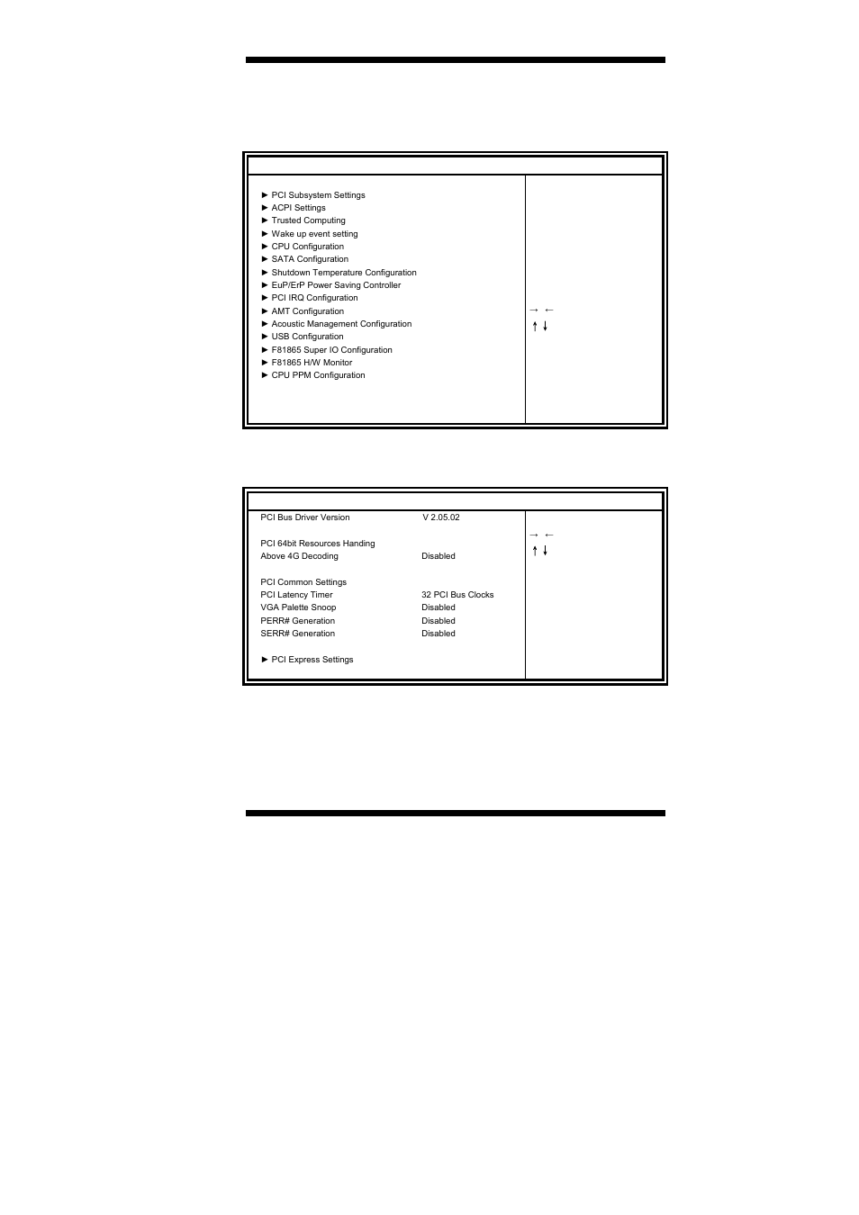 Advanced settings, Pci subsystem settings | IBASE MB960 User Manual | Page 27 / 65