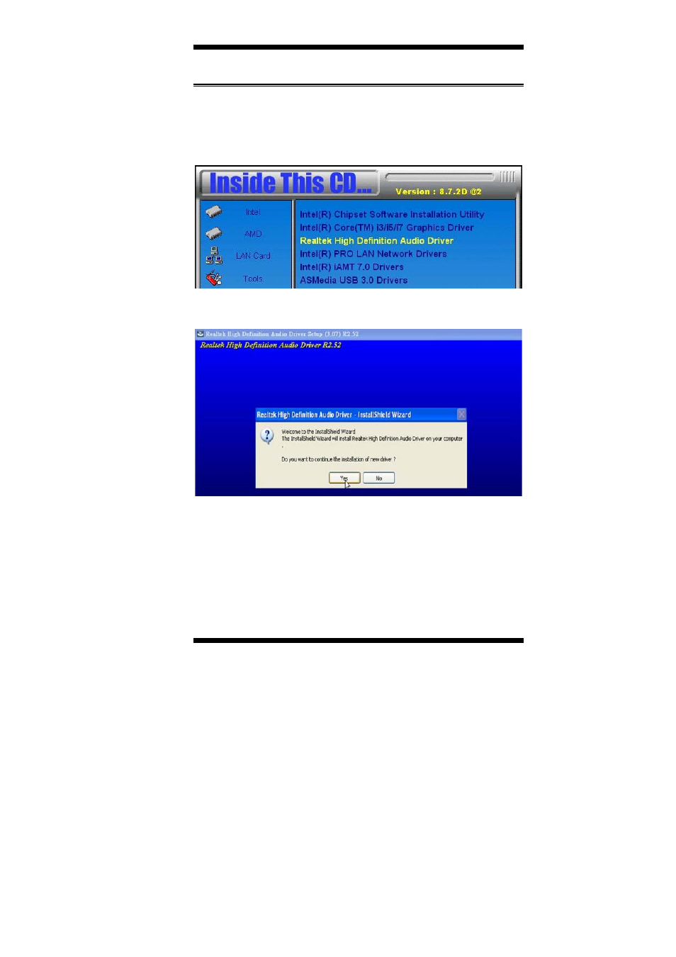 Realtek hd audio driver installation | IBASE MB960 User Manual | Page 53 / 65