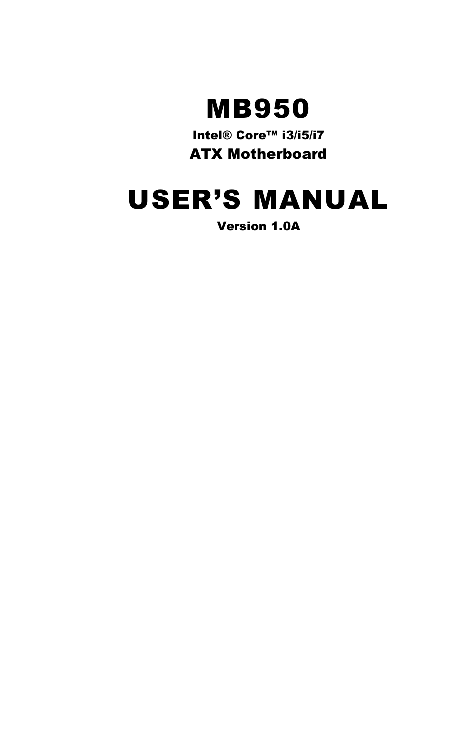 IBASE MB950 User Manual | 65 pages