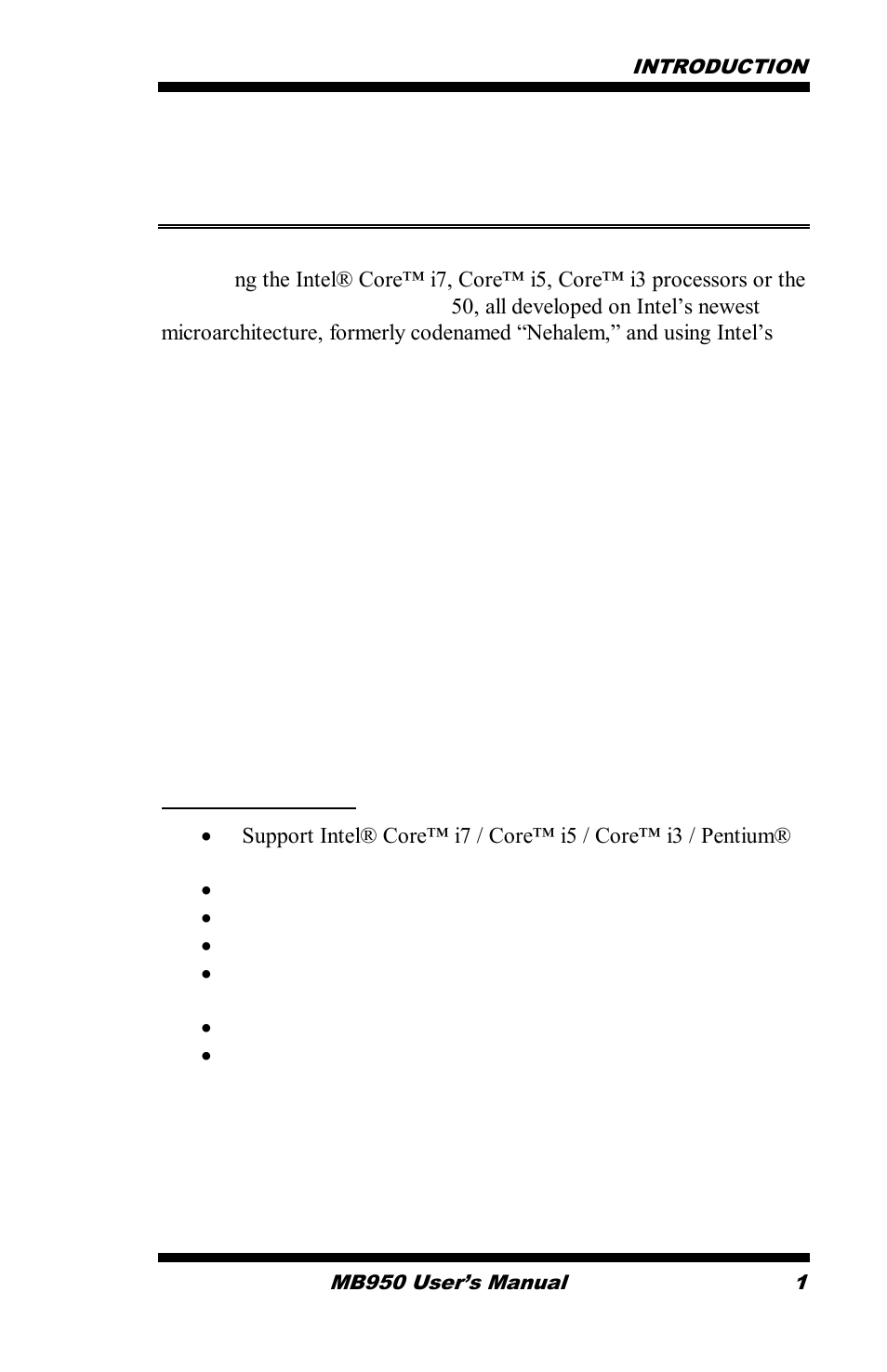 Introduction, Product description | IBASE MB950 User Manual | Page 5 / 65
