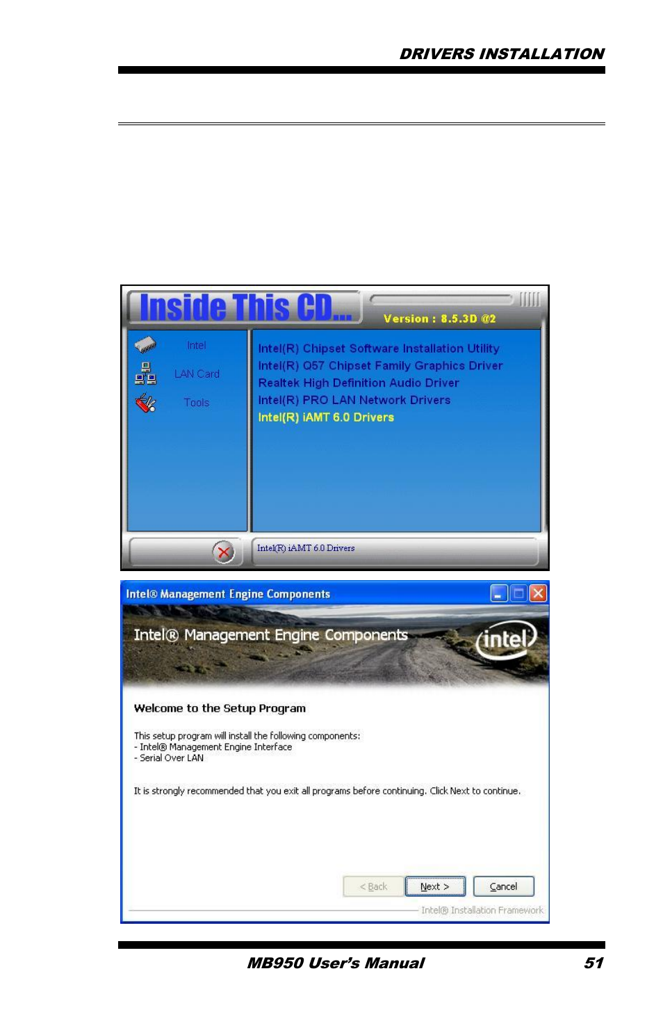 Intel® management engine interface | IBASE MB950 User Manual | Page 55 / 65