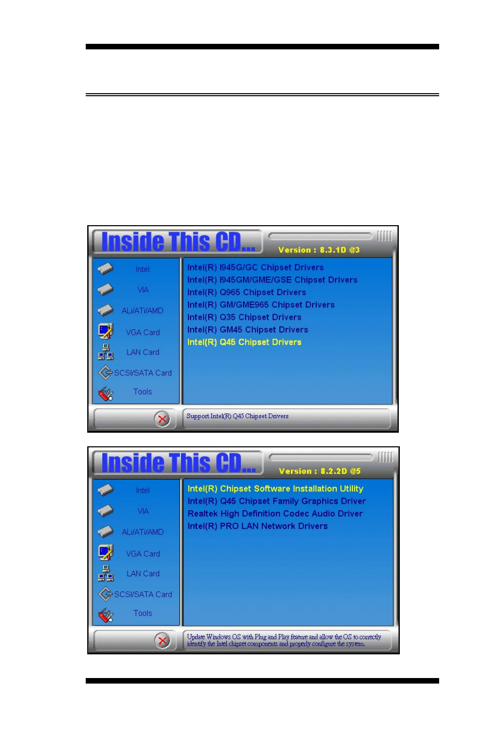 Intel chipset software installation utility | IBASE MB945 User Manual | Page 55 / 77