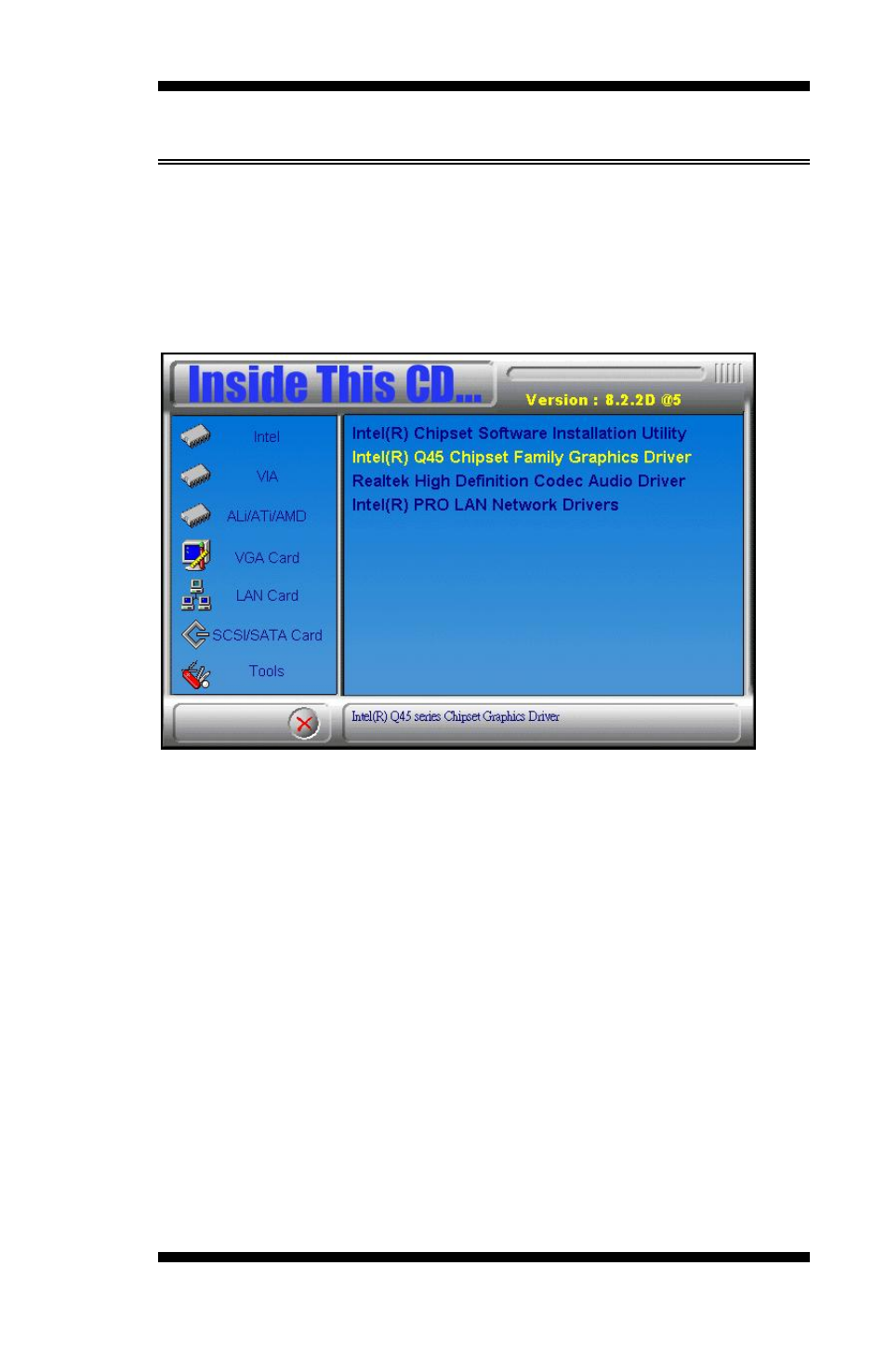 Intel graphics driver installation | IBASE MB945 User Manual | Page 57 / 77