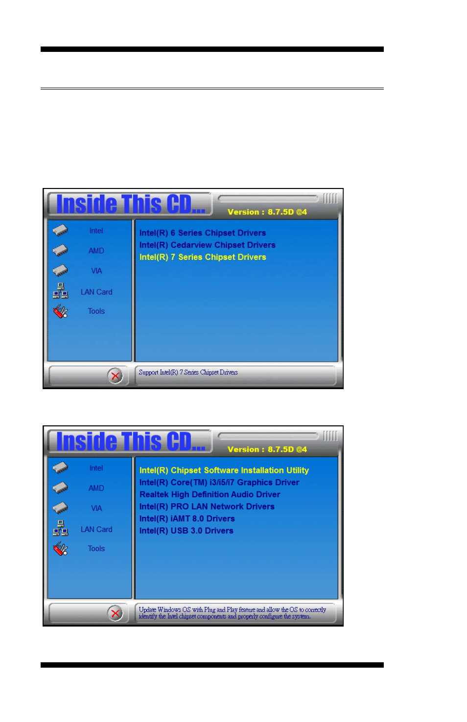 Intel chipset software installation utility | IBASE MB961 User Manual | Page 58 / 78