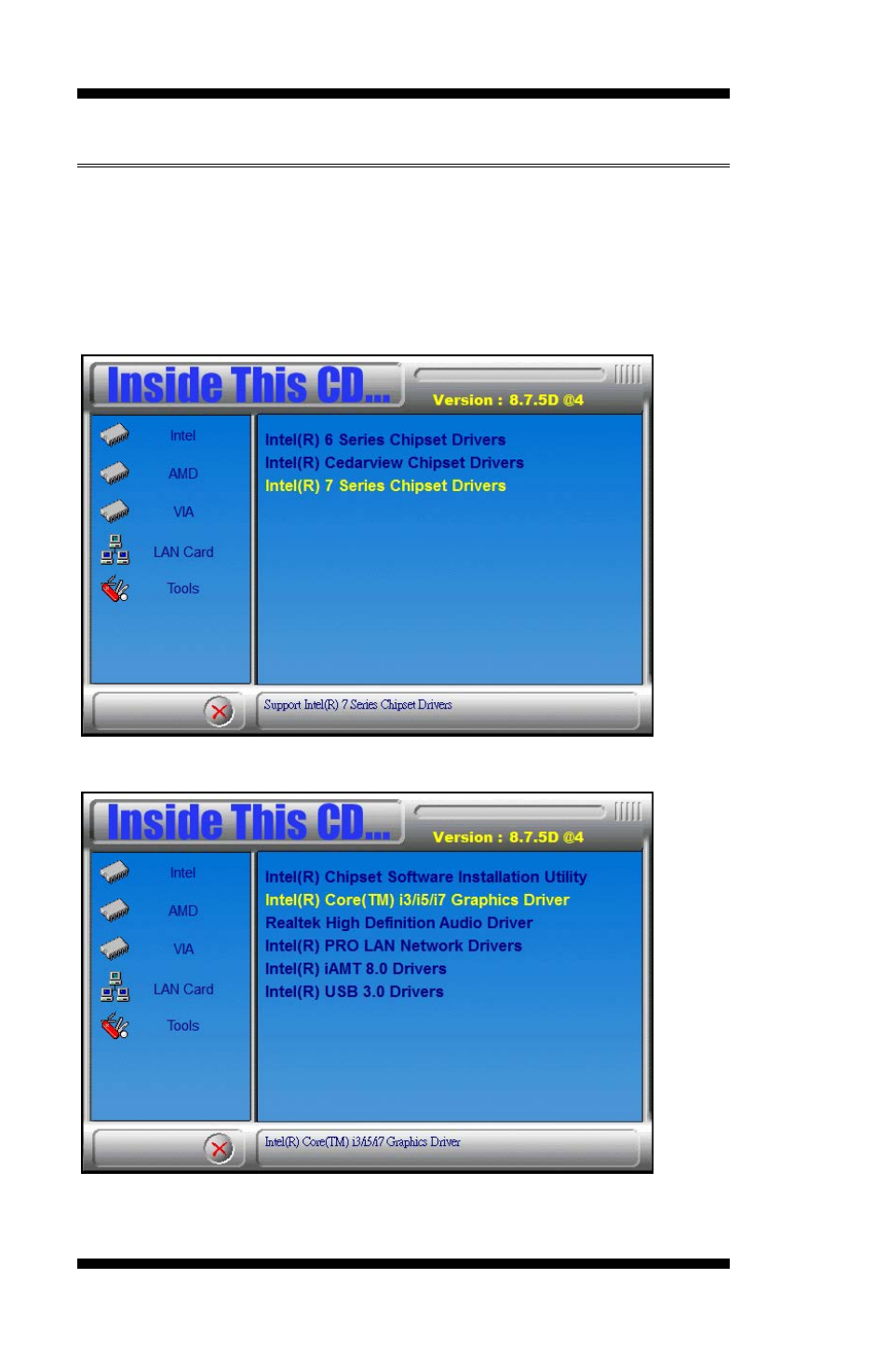 Vga drivers installation | IBASE MB961 User Manual | Page 60 / 78