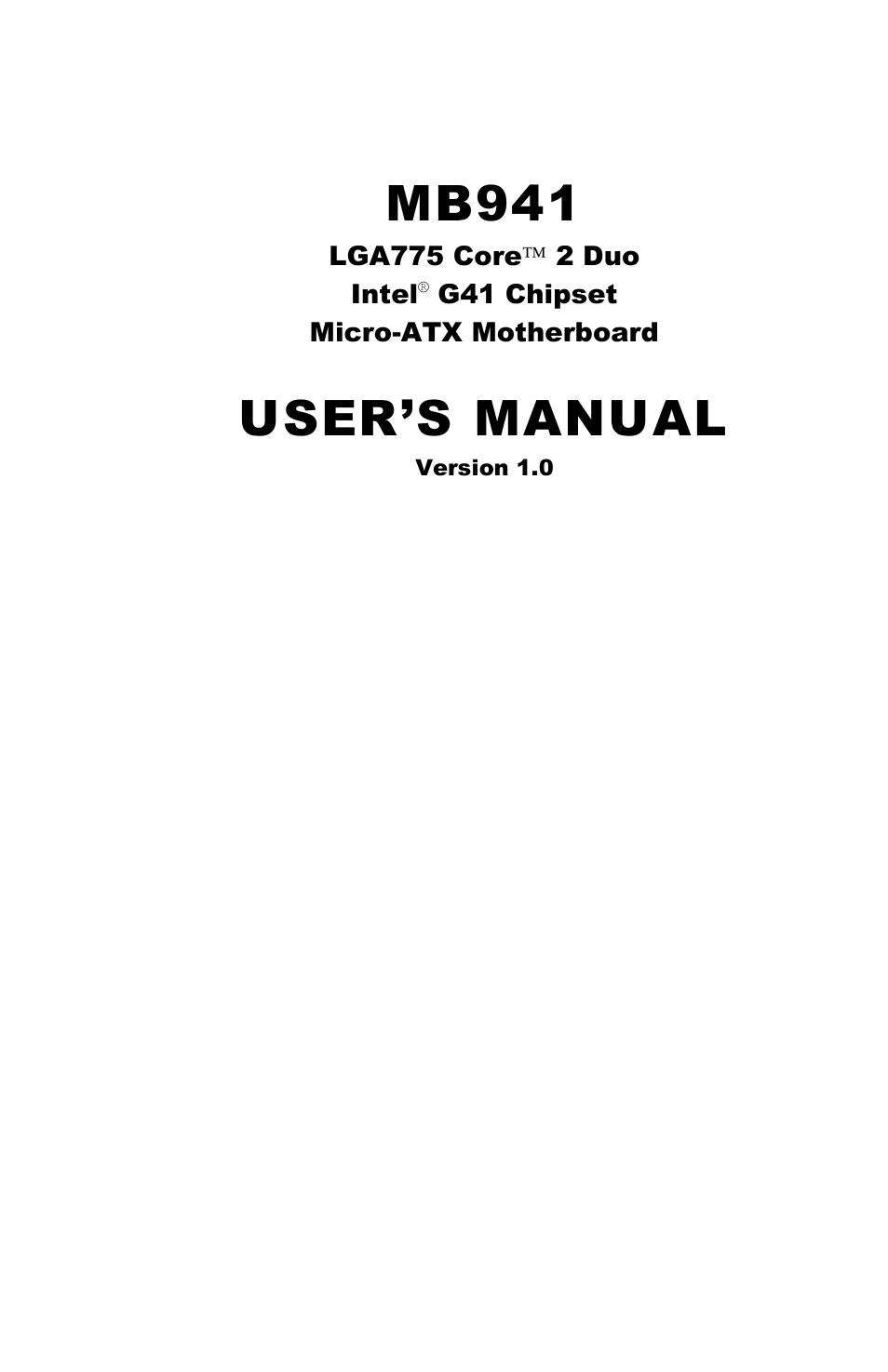 IBASE MB941 User Manual | 70 pages