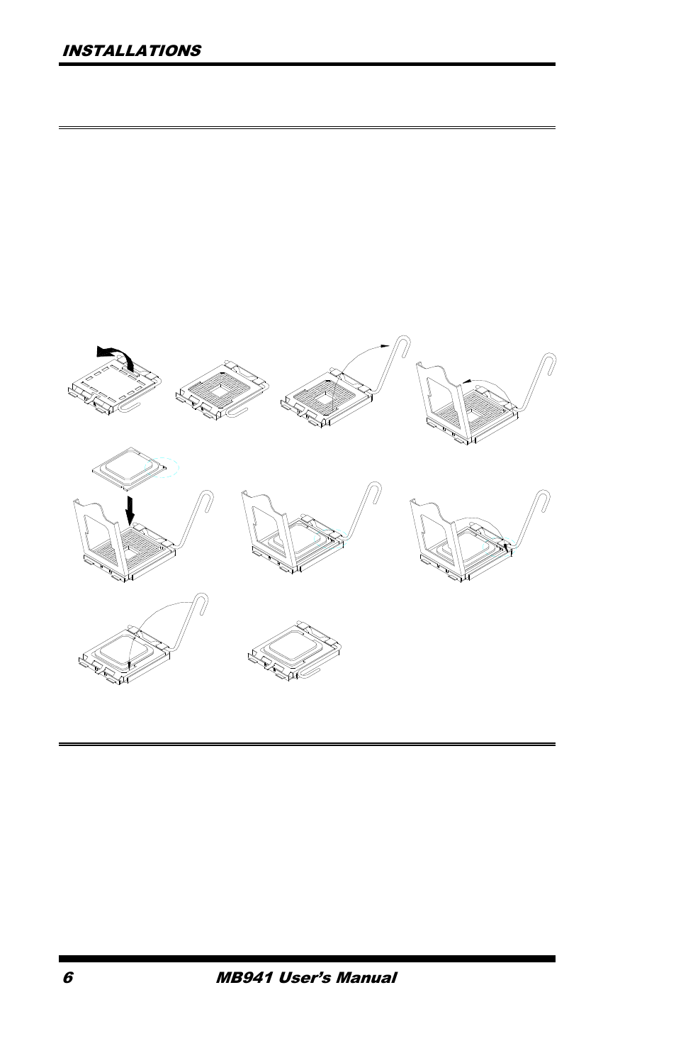 Installing the cpu, Atx power installation | IBASE MB941 User Manual | Page 10 / 70