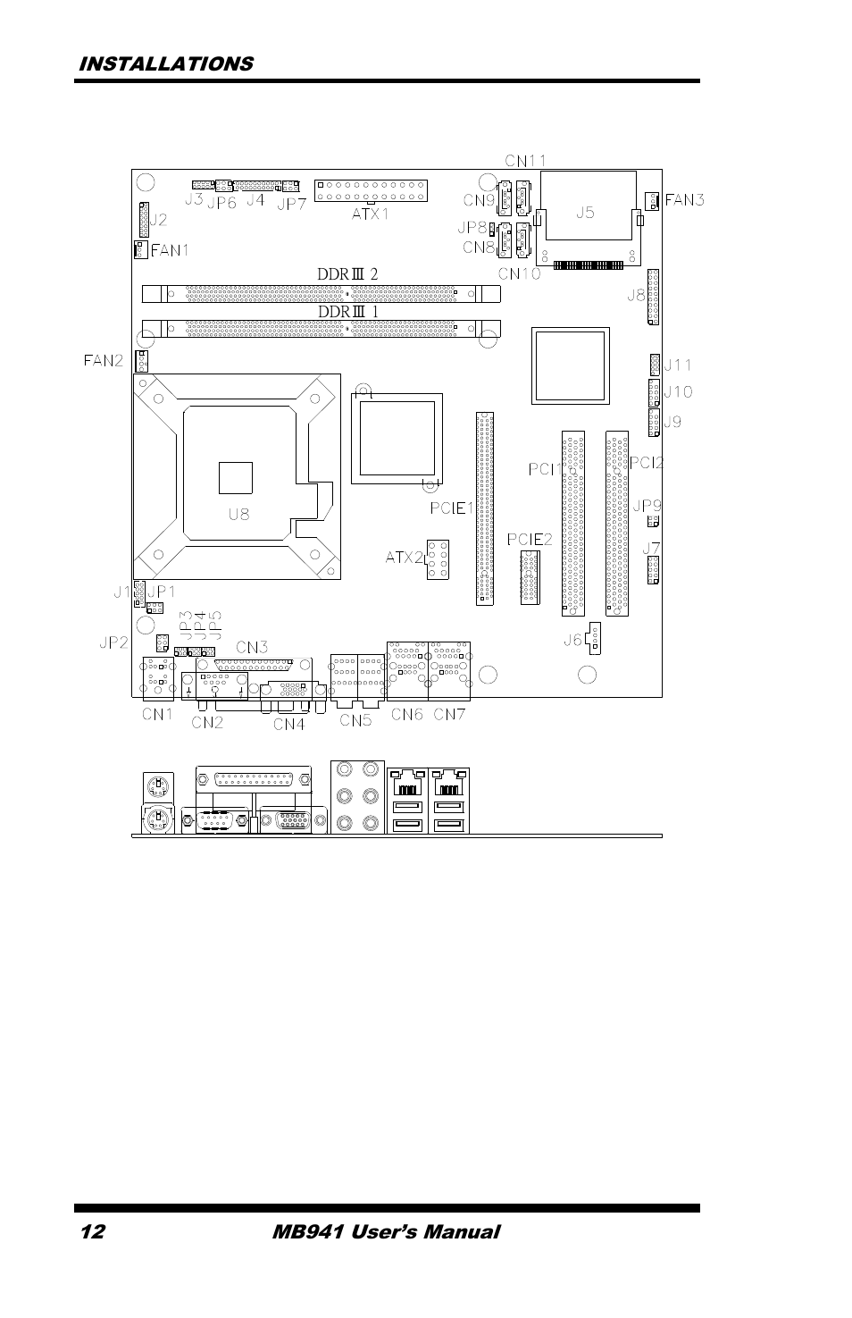 Installations 12, Mb941 user’s manual | IBASE MB941 User Manual | Page 16 / 70