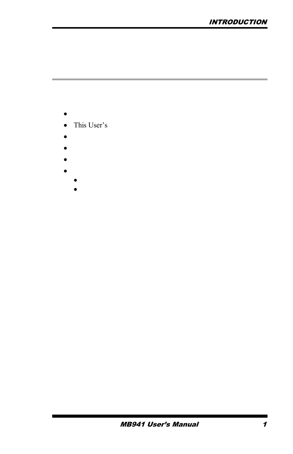 Introduction, Checklist | IBASE MB941 User Manual | Page 5 / 70