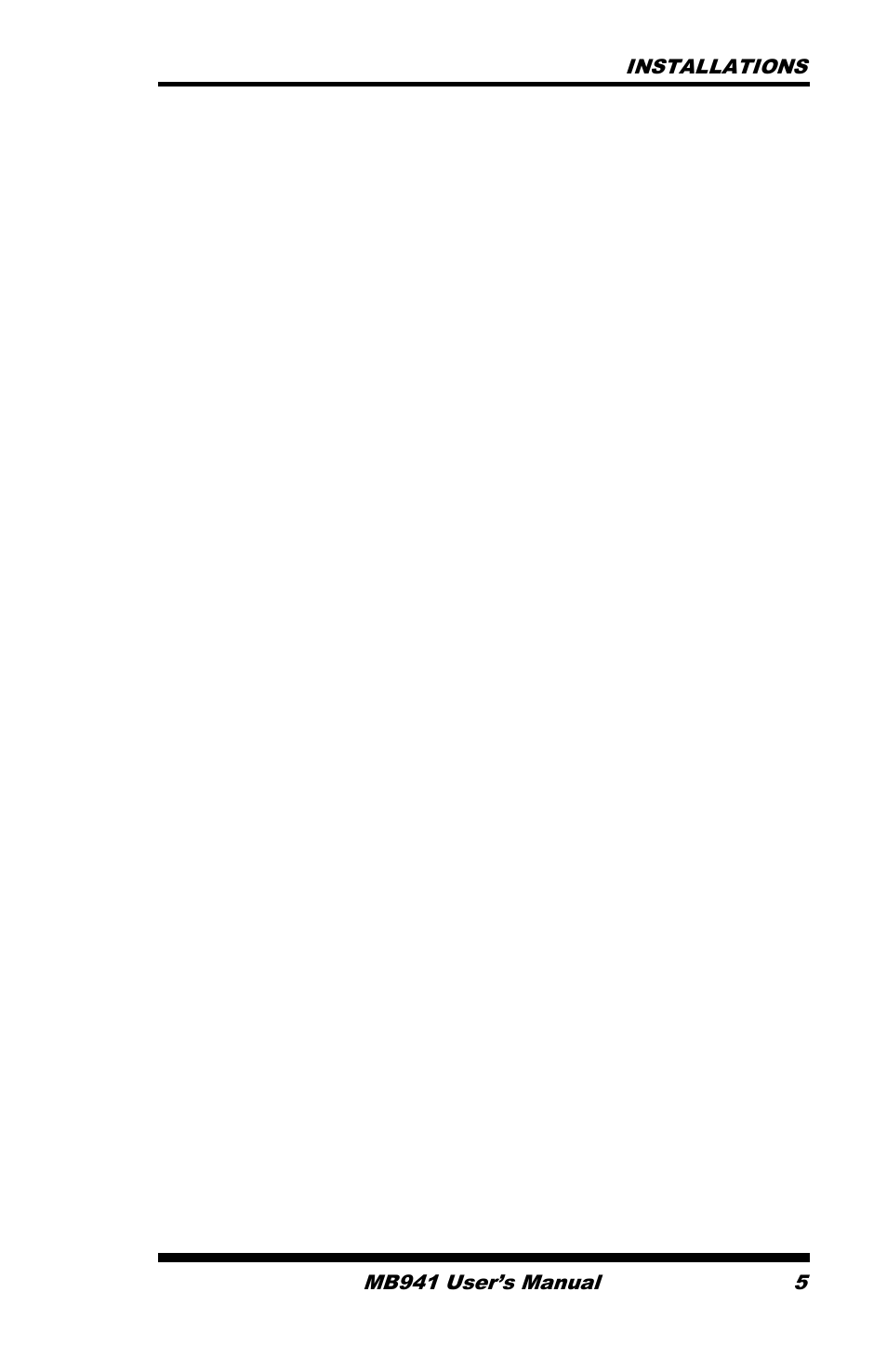 Installations | IBASE MB941 User Manual | Page 9 / 70