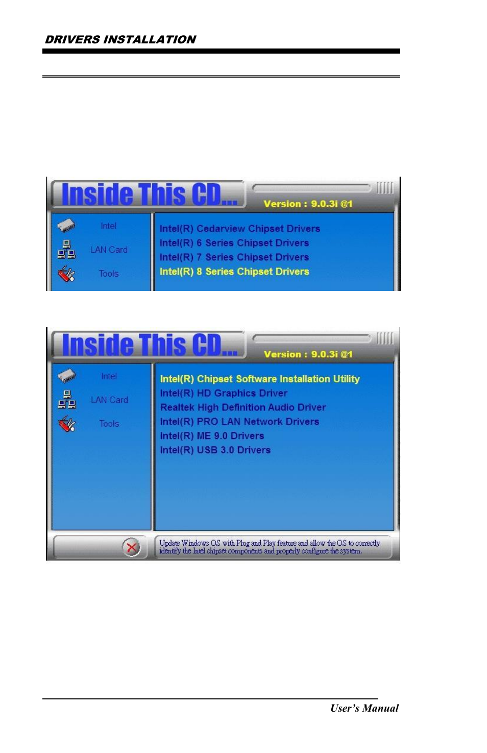 Intel chipset software installation utility | IBASE MB968 User Manual | Page 58 / 76