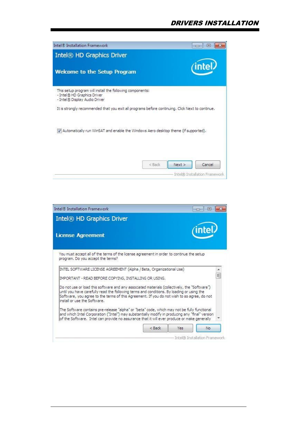 Drivers installation | IBASE MB968 User Manual | Page 61 / 76