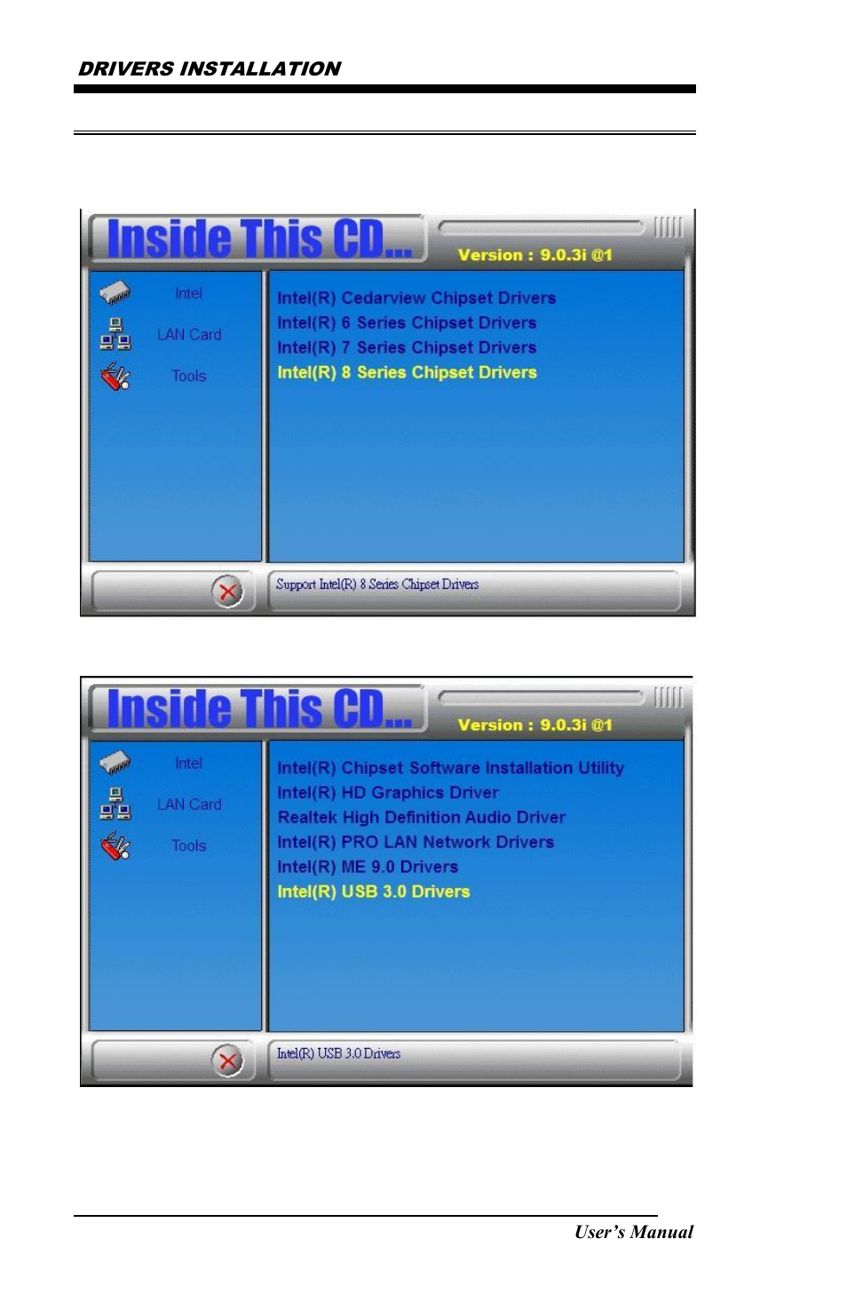 Intel® usb 3.0 drivers | IBASE MB968 User Manual | Page 68 / 76