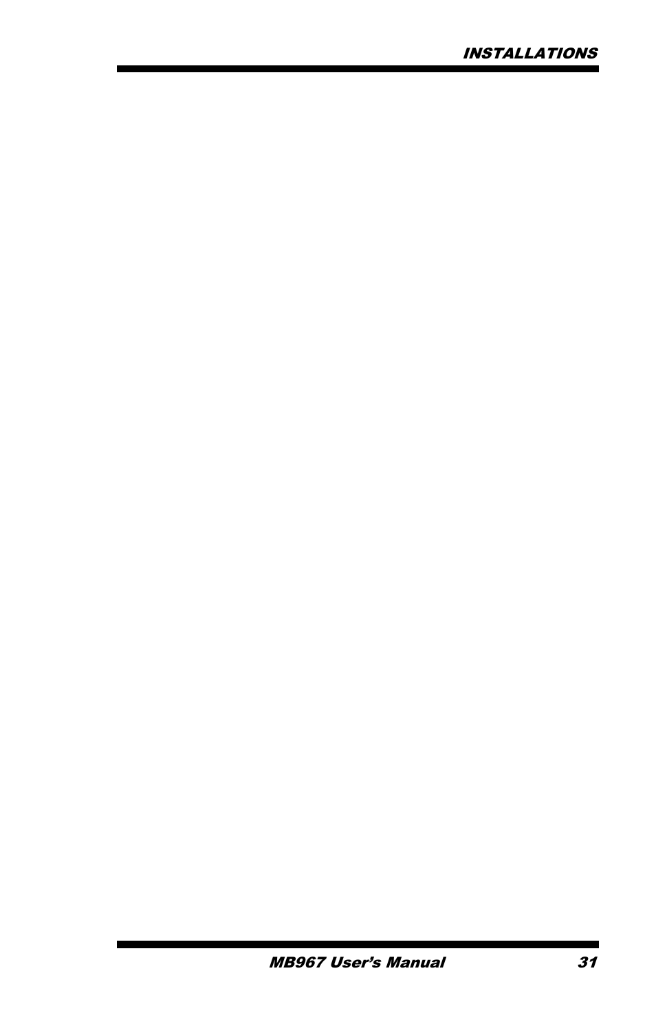 Installations | IBASE MB967 User Manual | Page 31 / 76